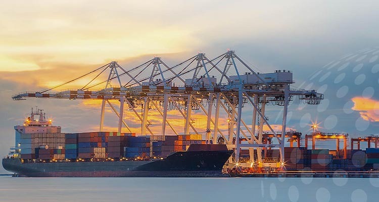 Container loading in terminal port