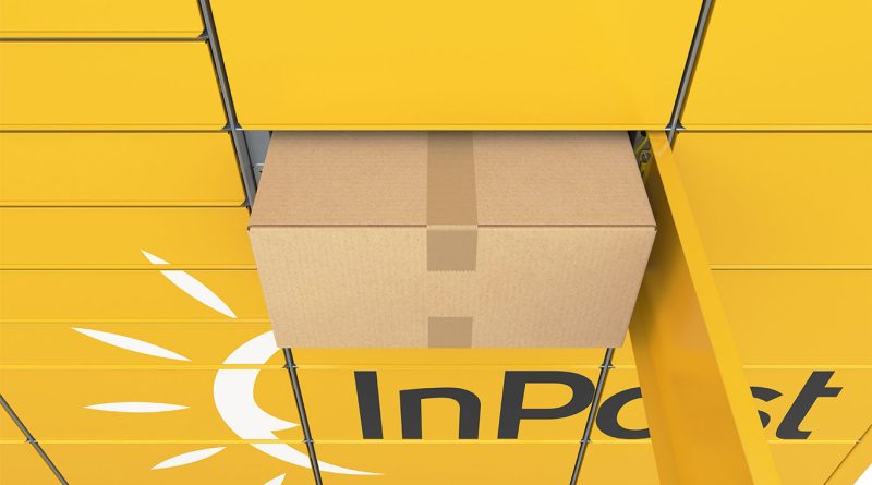 InPost box with parcel in hatch