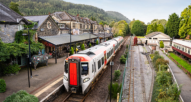 the Betws-y-Coed railway station in North Wales