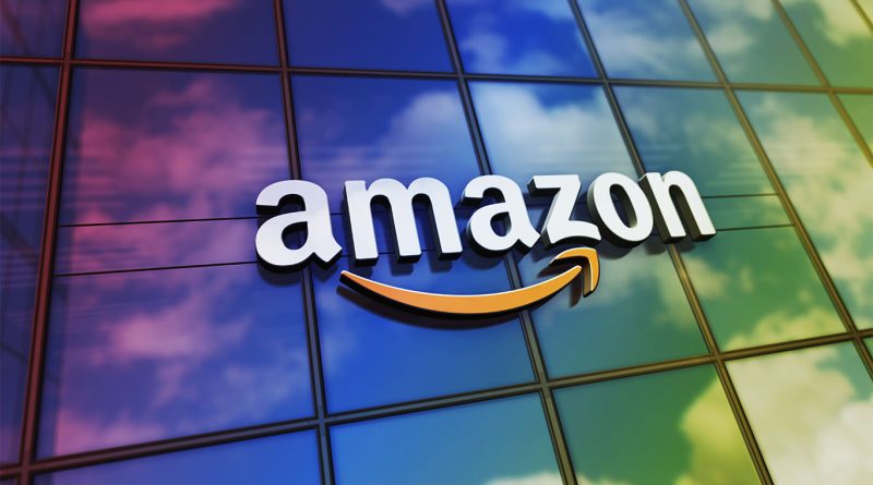 Amazon corporate office exterior with employees walking by, symbolizing major job cuts amid AI restructuring