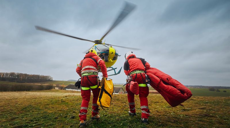 air ambulance services with paramedics stocking with equipment