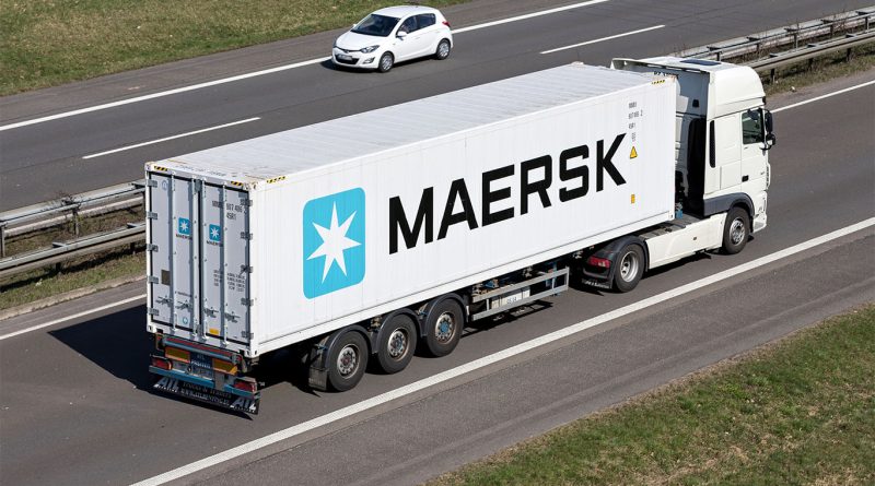 Maersk Ground Freight facility in Savannah with trucks docked and ready for regional delivery