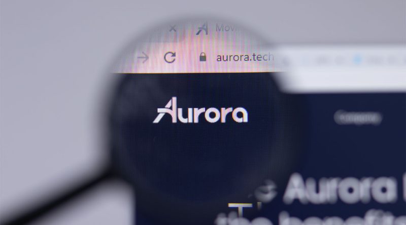 Aurora autonomous truck hauling frac sand on a Texas highway near the Permian Basin