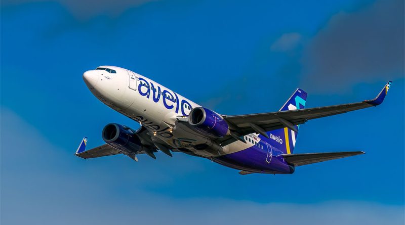 Avelo Airlines Boeing 737 aircraft preparing for departure at a U.S. regional airport during fleet modernization transition