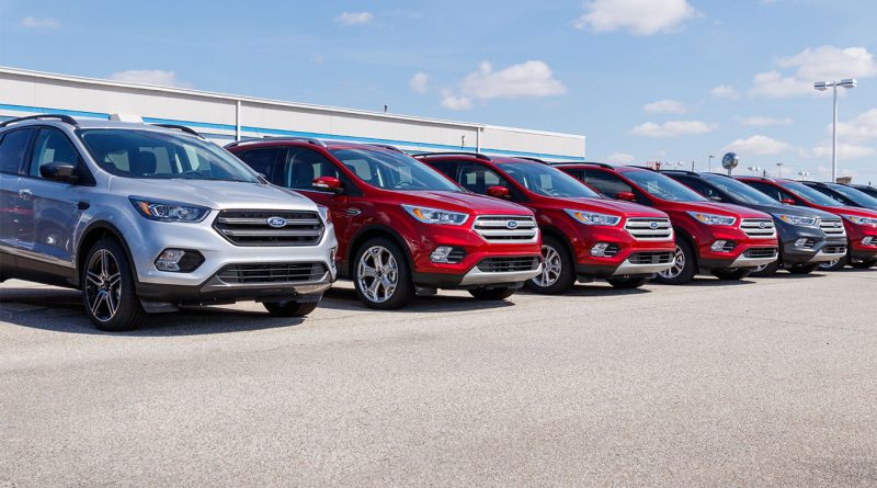 Ford lineup of affordable vehicles under $40,000 including electric and gas pickup trucks at a US manufacturing plant
